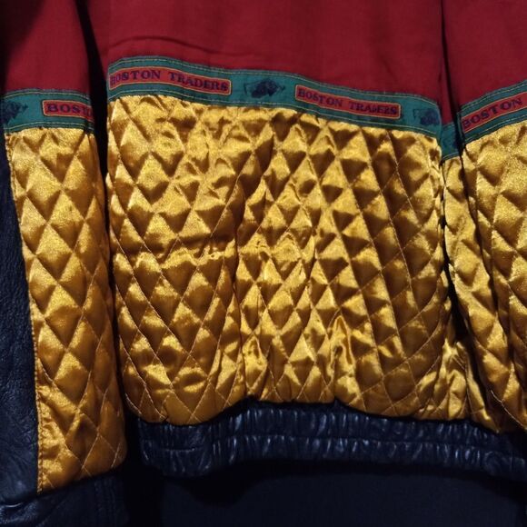 Vintage Leather Jacket The England Nappa Boston Traders - Picture 7 of 14